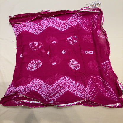 Rani Crepe Bandhani with Shibori Dress Material