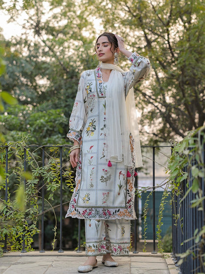 Ivory Elegant Cotton Kurta Set - Zarkan